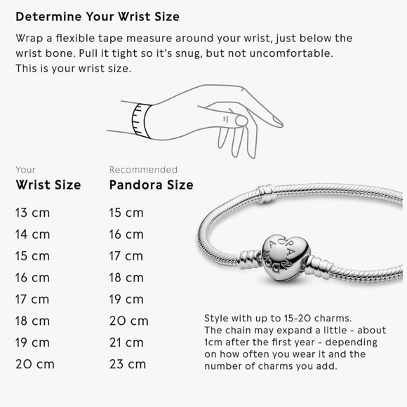 PANDORA Moments Heart & Snake Chain Bracelet/ Sterling Silver/NWT - Picture 6 of 10